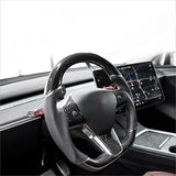 Carbon Fiber Sport Steering Wheel Upgrade for Tesla Model 3 (2017–2023.09) & Model Y (2020–2025.02) – Luxury Custom Interior Upgrade