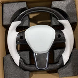 Carbon Fiber Sport Steering Wheel Upgrade for Tesla Model 3 (2017–2023.09) & Model Y (2020–2025.02) – Luxury Custom Interior Upgrade