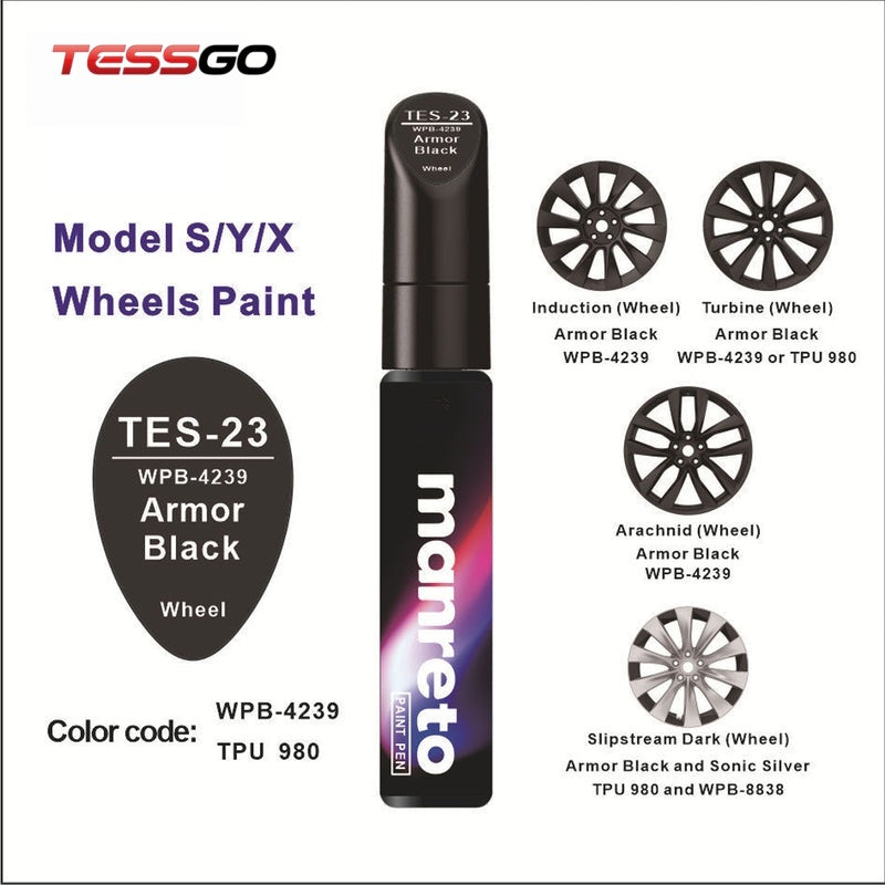 Tesla Touch-Up Paint Pen Repair Kit - Precision Color Match for All Tesla Models & Wheels