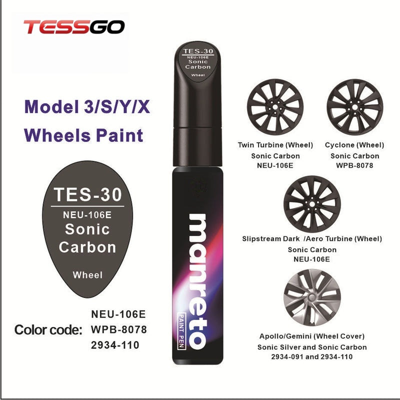Tesla Touch-Up Paint Pen Repair Kit - Precision Color Match for All Tesla Models & Wheels