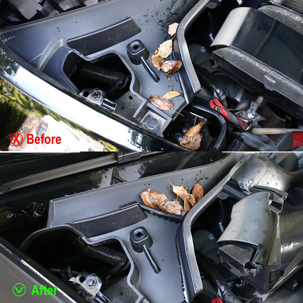 Tesla Model Y Under-Hood Rain Gutter Filter