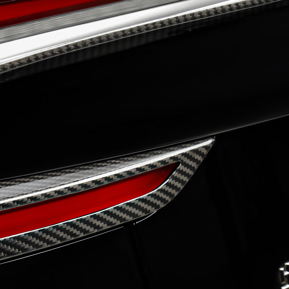 Tesla 2024+ Model 3 Highland Carbon Fiber Tail Light Accents – Sporty Rear Styling