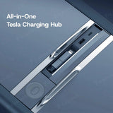 Center Console USB Hub Adapter for Tesla Model Y L 6-Seater 2026+