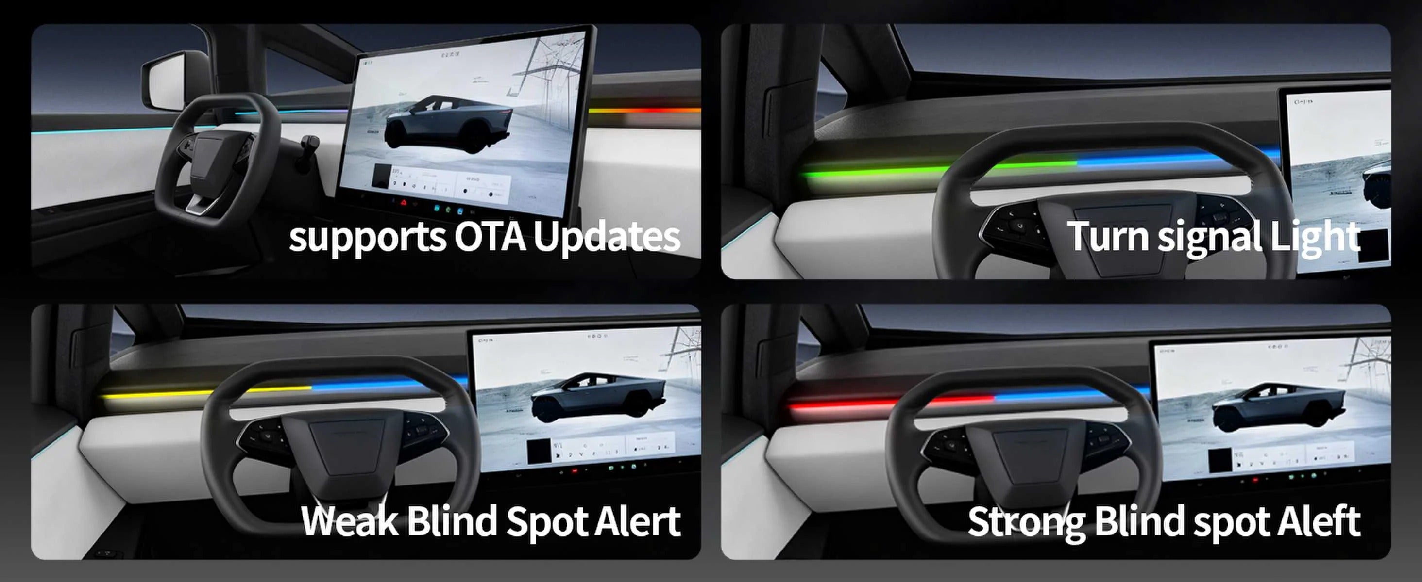 Tessgo Blind Spot LED Safety & Ambient Light Kit for Cybertruck
