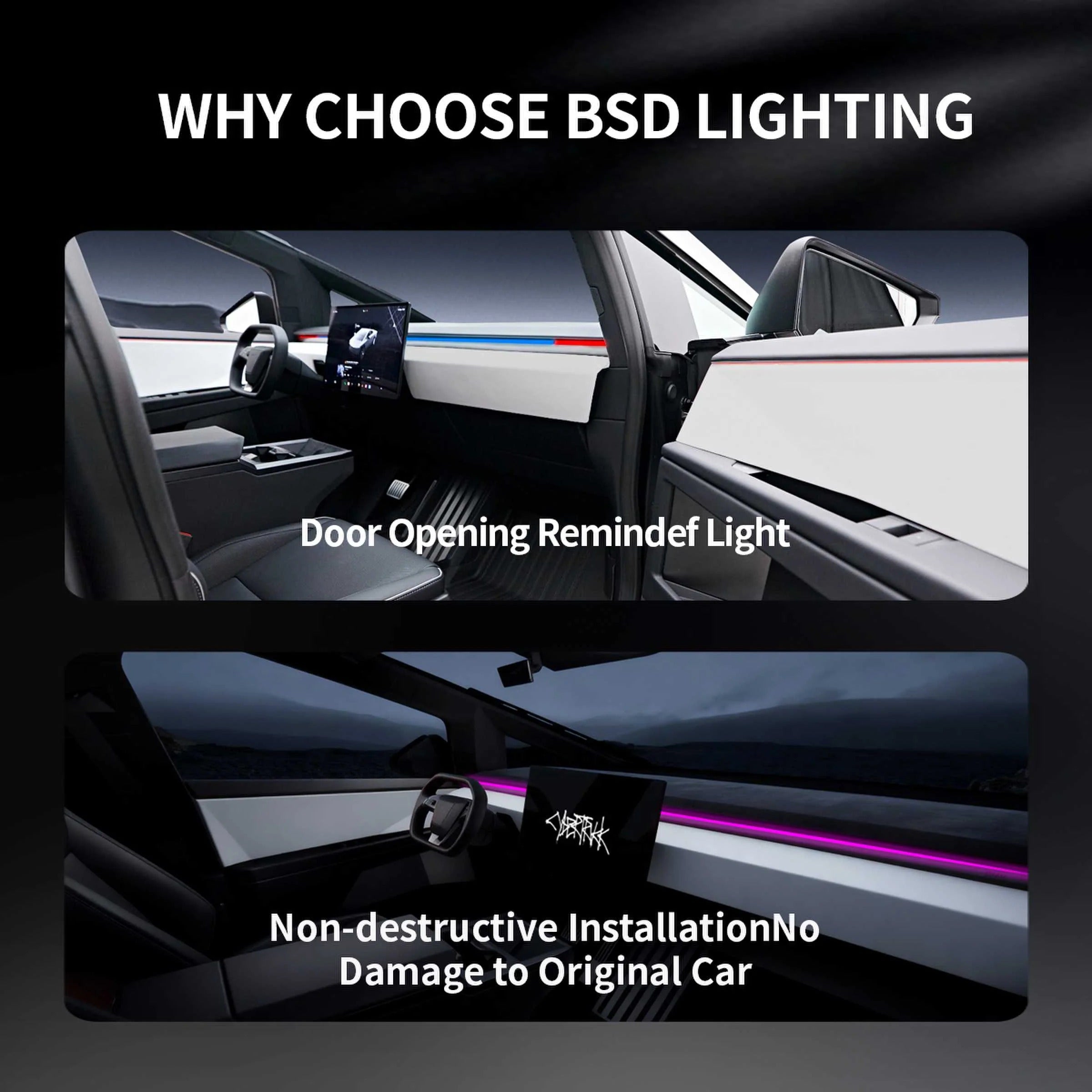 Tessgo Blind Spot LED Safety & Ambient Light Kit for Cybertruck