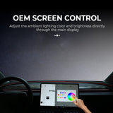 Tesla LED Ambient Light Upgrade Kit for Model 3 & Model Y (2017–2025) – Intelligent Blind Spot Alerts, RGB Interior Lighting & Smart Driving Indicators