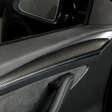 Bundle: Tesla Model 3/Y Carbon Fiber Dashboard & Door Trim Covers Set 2021-2024