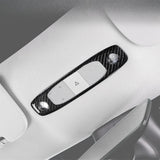 Real Carbon Fiber Reading Light Trim Cover installed on Tesla Model Y