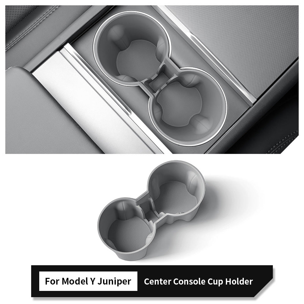 Tesla Model 3/Y Spill-Proof Cup Holder Insert (2024+ Highland & 2025.03+ Juniper) | Secure Silicone Design