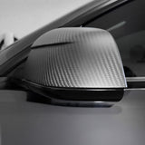 Tesla Model 3 2017-2024+ Carbon Fiber Mirror Caps | Model Y Juniper-Inspired Aerodynamic Design