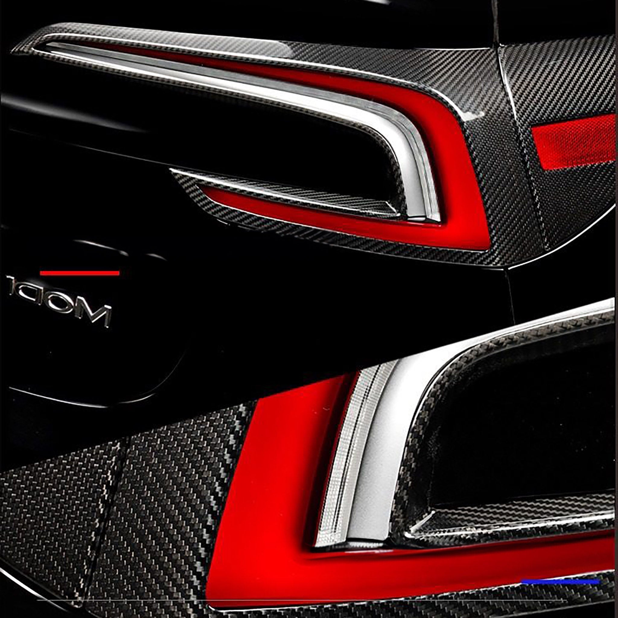 Tesla 2024+ Model 3 Highland Carbon Fiber Tail Light Accents – Sporty Rear Styling
