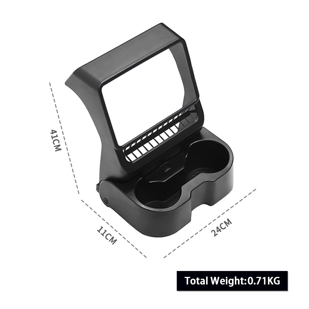 Tesla Model 3 Highland & Model Y Juniper Rear Cup Holder Organizer | Multi-Functional Vent-Mounted Center Console Upgrade