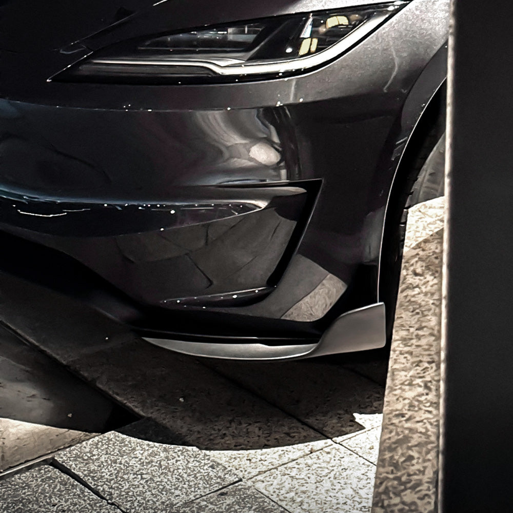Tesla Model 3 Highland Performance Carbon Fiber Front Lip | Front Bumper Side Splitters