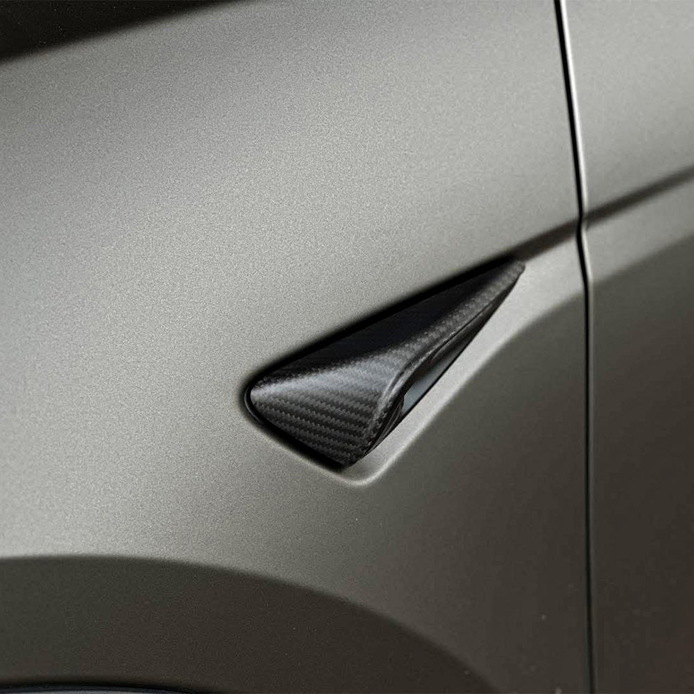 Tesla Model 3 Highland / Y Juniper Dry Carbon Fiber Side Camera Covers