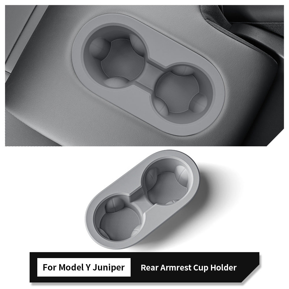 Tesla Model 3/Y Spill-Proof Cup Holder Insert (2024+ Highland & 2025.03+ Juniper) | Secure Silicone Design