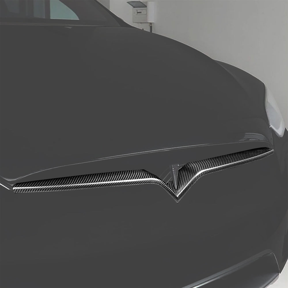 Tesla Model S Carbon Fiber Front Bumper Inlay | High-Gloss OEM Style Upgrade 2016-2025