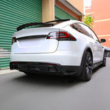 Tesla Model X Carbon Fiber Rear Bumper Diffuser Replacement| High-Performance Aerodynamic Aero Kit