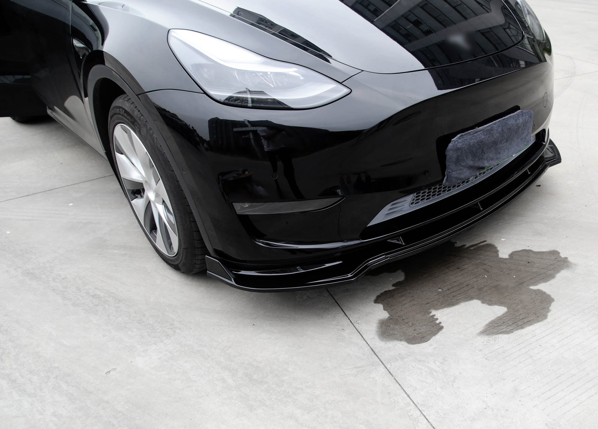 Tesla Model Y Front Lip Spoiler ABS Plastic (3 Piece)