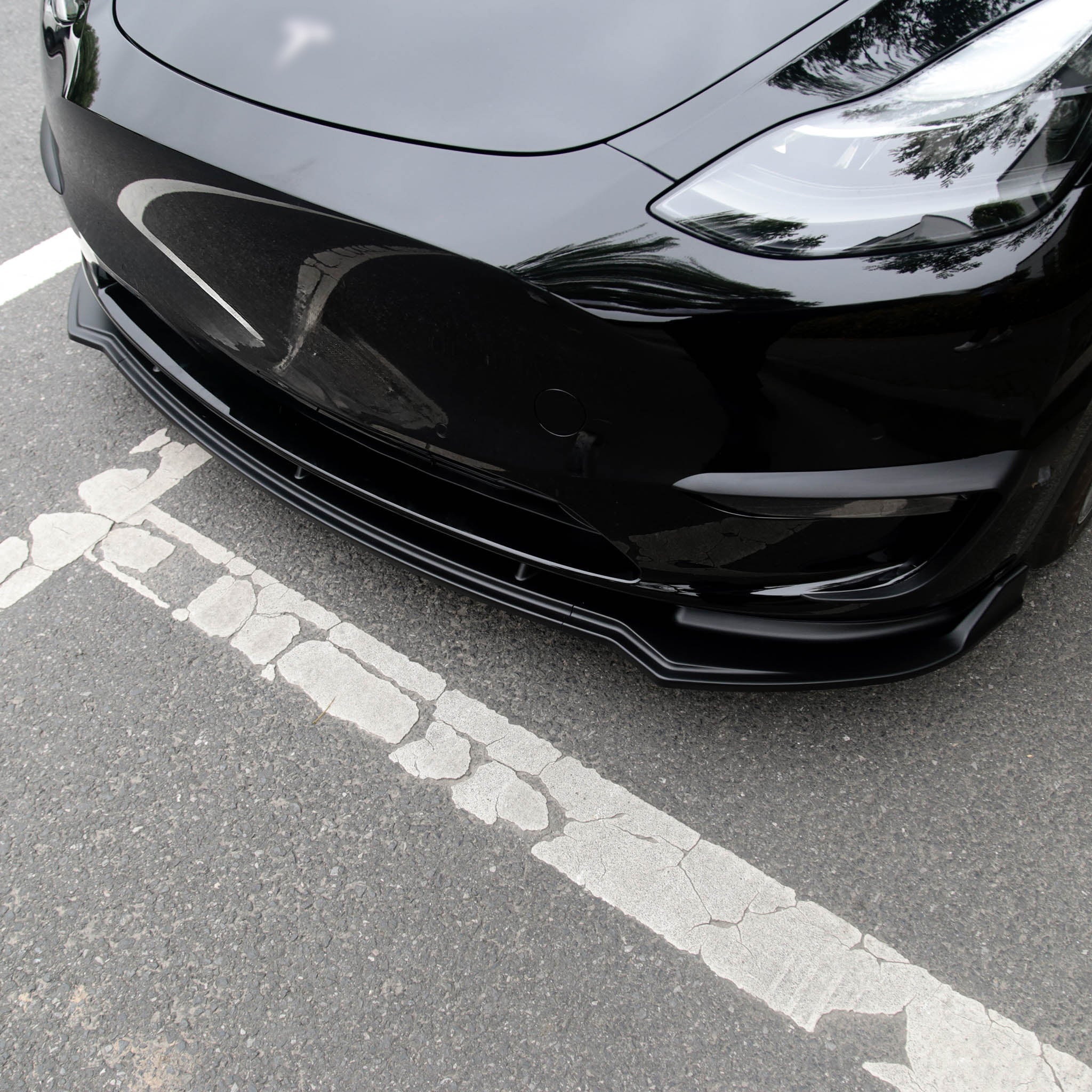 Tesla Model Y Front Lip Spoiler ABS Plastic (3 Piece)