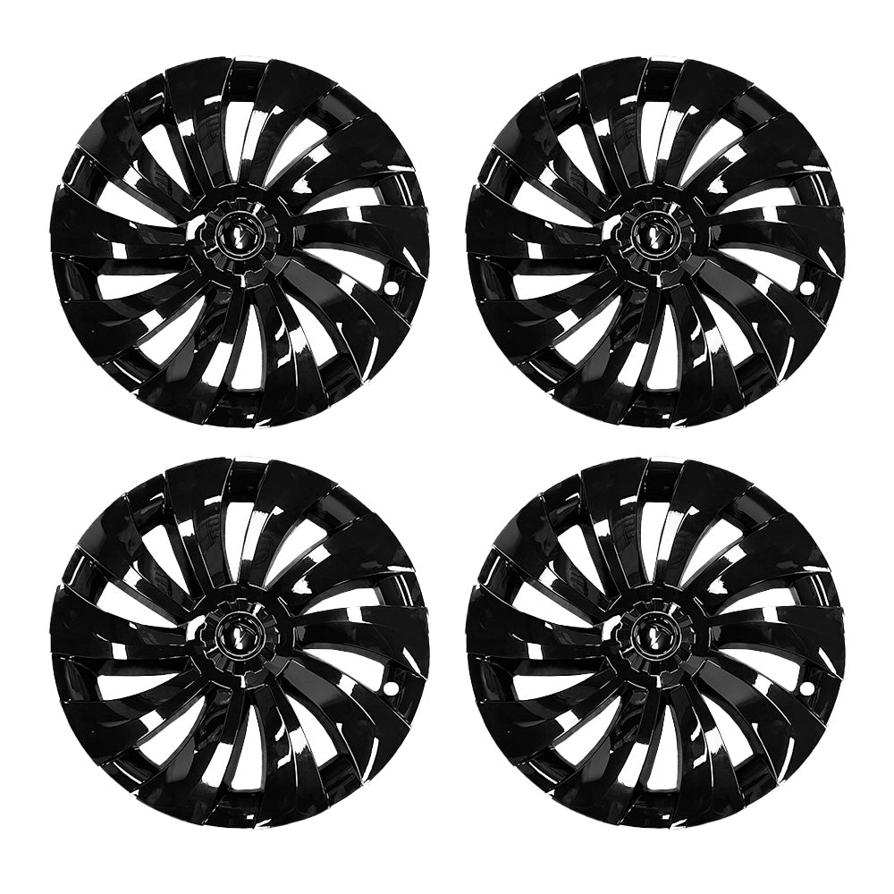 4pcs 19'' Uberturbine-Style glossy Wheel Covers for Tesla Model Y Juniper