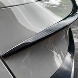 detail of Tesla Model Y Juniper Carbon Fiber Rear Spoiler Wing–Tesla YL OEM Style