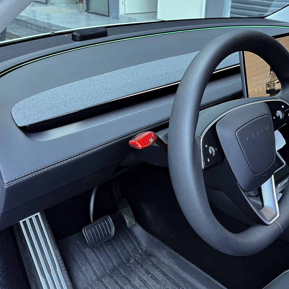 Tesla Model Y Juniper Carbon Fiber Turn Signal Stalk Covers
