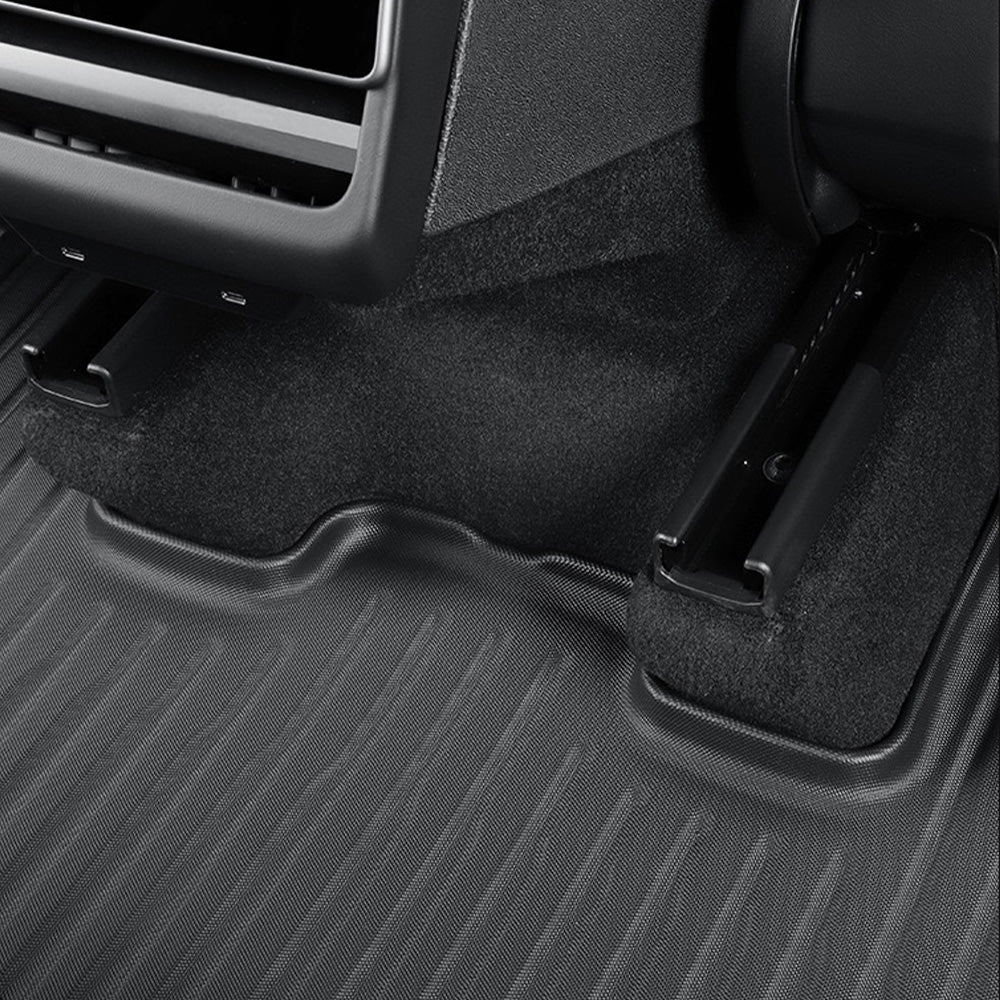 Rear edge detail of Tesla Model Y Juniper All-Weather & Full Coverage Protection Floor Mats
