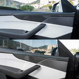 Tesla Model Y Juniper Carbon Fiber Door Panel Trim Covers 2025.03+
