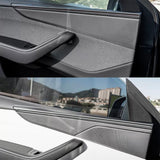 Tesla Model Y Juniper Carbon Fiber Door Panel Trim Covers 2025.03+