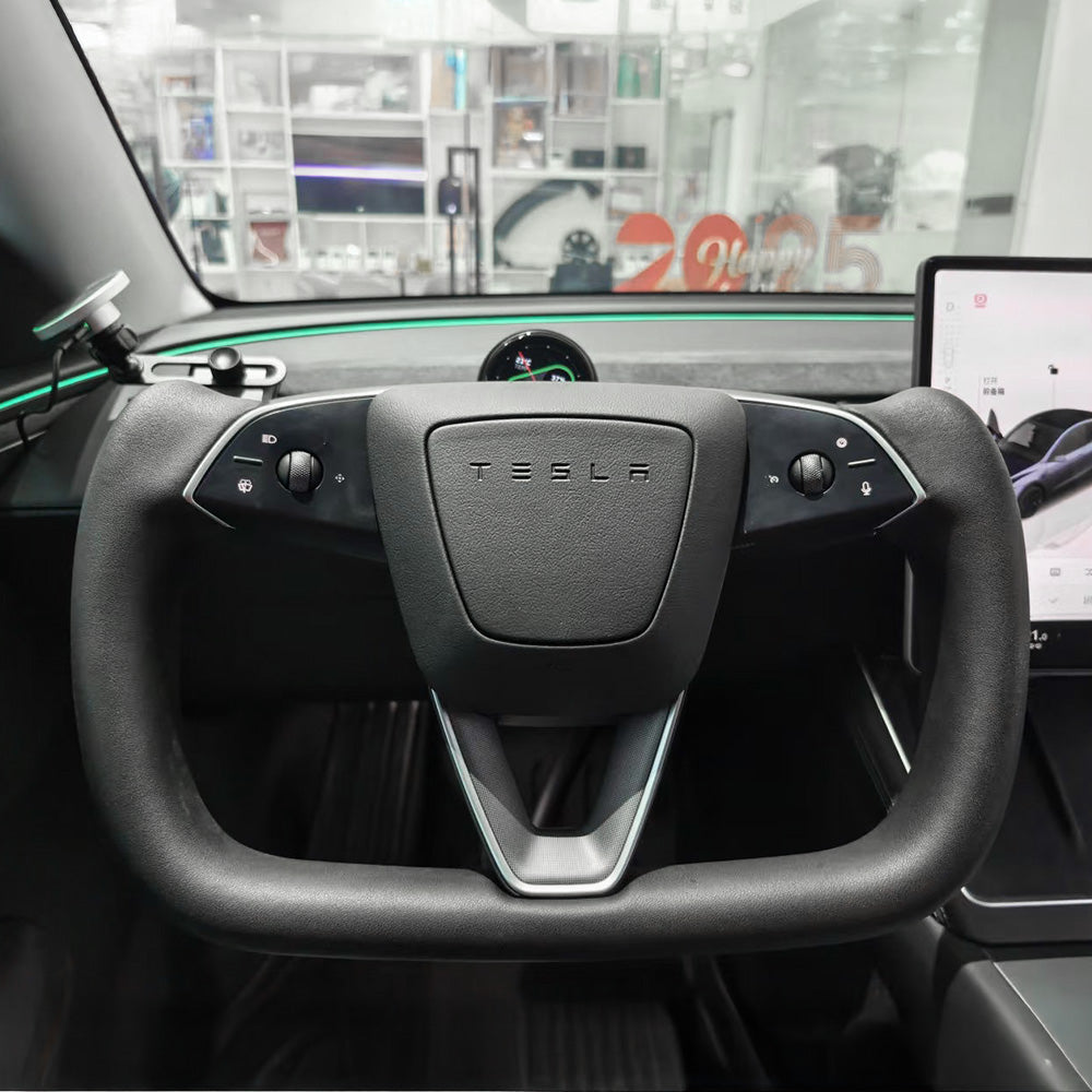 Tesla Model Y Juniper Yoke Steering Wheel Upgrade (2025+) | Premium Heated, Ergonomic Design & Easy Installation