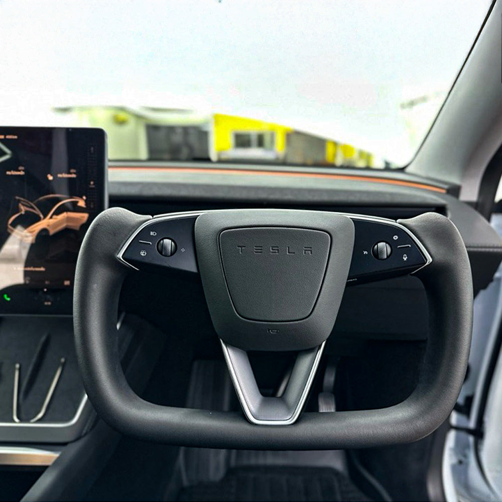 Tesla Model Y Juniper Yoke Steering Wheel Upgrade (2025+) | Premium Heated, Ergonomic Design & Easy Installation