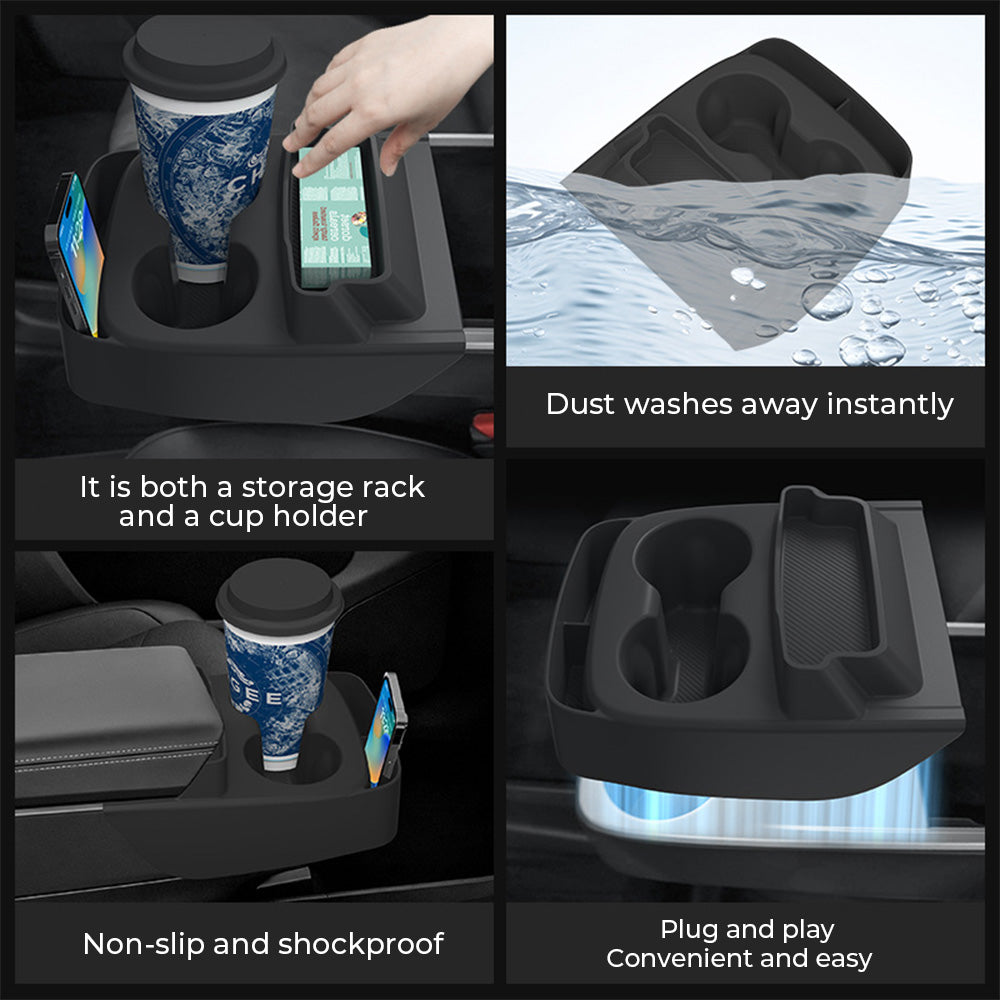 Tesla Model Y Standard Center Console Silicone Integrated Cup Holder