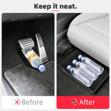 Tesla Model Y/X Custom-Fit Under-Seat Storage Box Organizer – ABS Flocked Interior, Drawer-Style Design