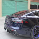 Bundle: Full Carbon Fiber Aero Kit for Tesla Model S (2021–2025) – Front Lip, Side Skirts, Rear Diffuser & Spoiler