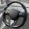 Carbon Fiber Sport Steering Wheel Upgrade for Tesla Model 3 (2017–2023.09) & Model Y (2020–2025.02) – Luxury Custom Interior Upgrade
