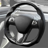 Carbon Fiber Sport Steering Wheel Upgrade for Tesla Model 3 (2017–2023.09) & Model Y (2020–2025.02) – Luxury Custom Interior Upgrade