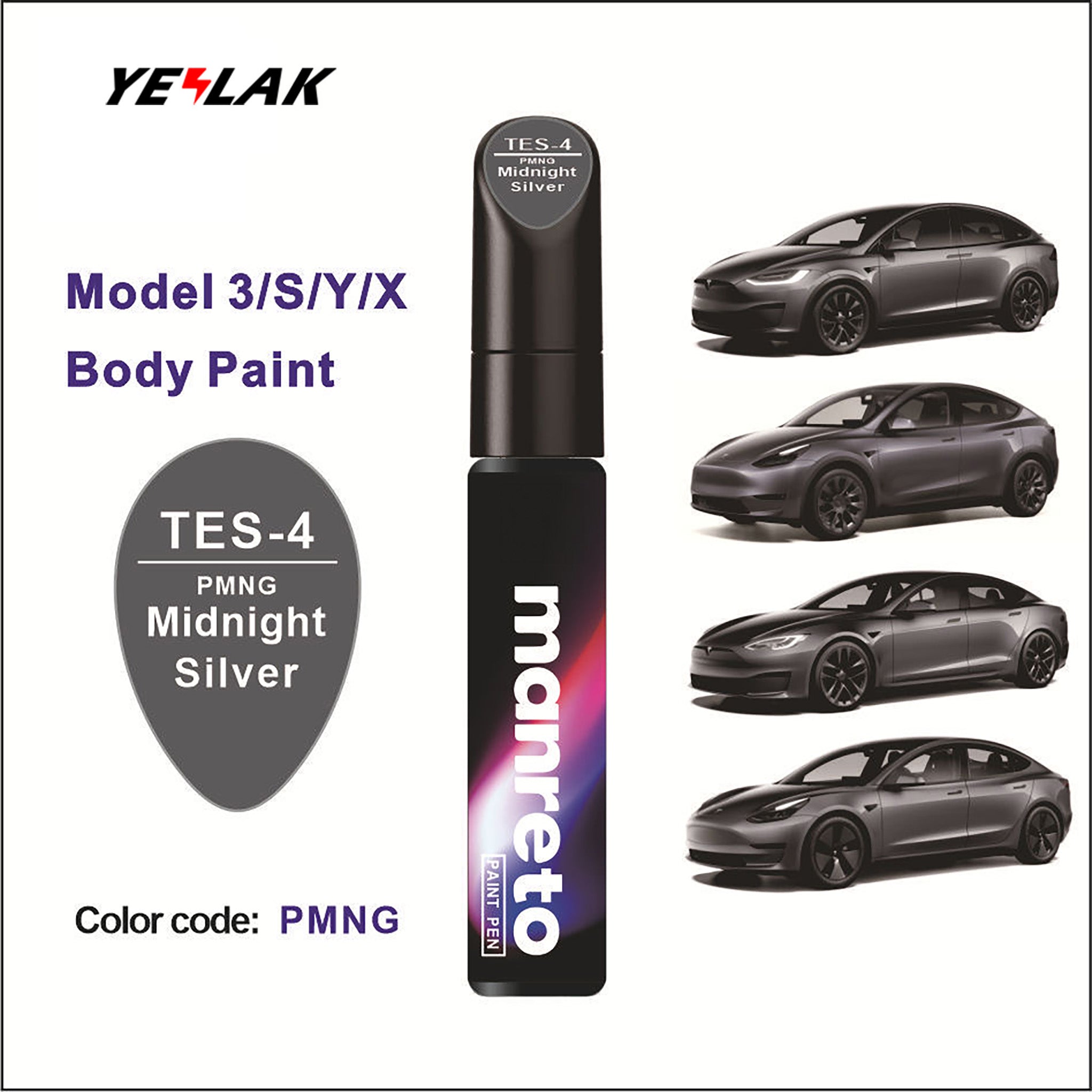 Tesla Touch-Up Paint Pen Repair Kit - Precision Color Match for All Tesla Models & Wheels