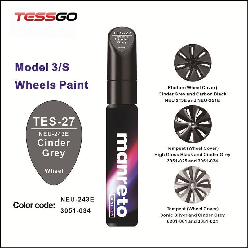 Tesla Touch-Up Paint Pen Repair Kit - Precision Color Match for All Tesla Models & Wheels