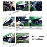 Tesla Model 3/Y/X/S & 2024 Model 3 Headlight PPF Pre-Cut Protection Film - UV-Activated Smoke Tint, Anti-Scratch TPU Cover