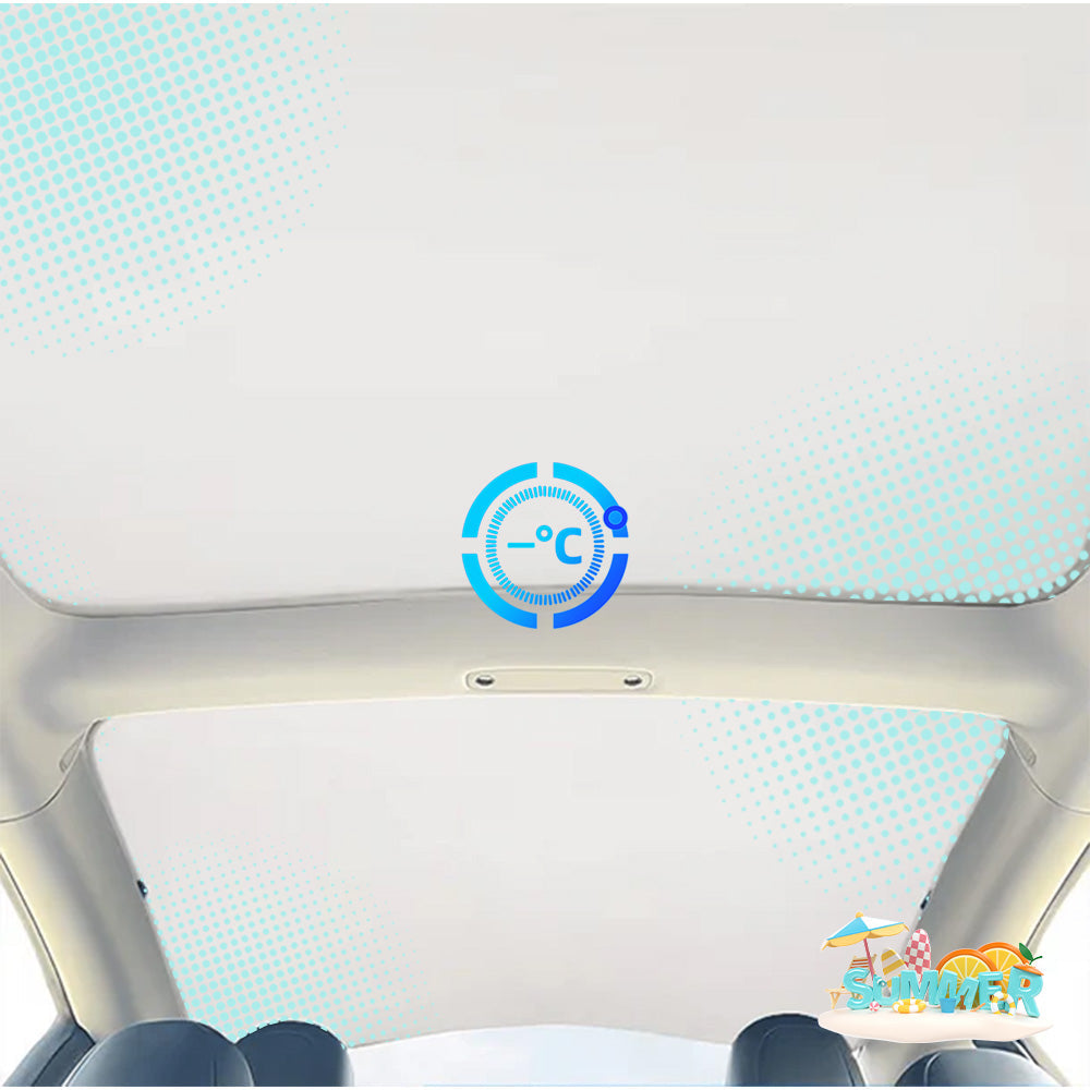 Tesla Model 3 Glass Roof Sunshade – Heat-Blocking, Energy-Saving Mesh Shade for All-Season Comfort