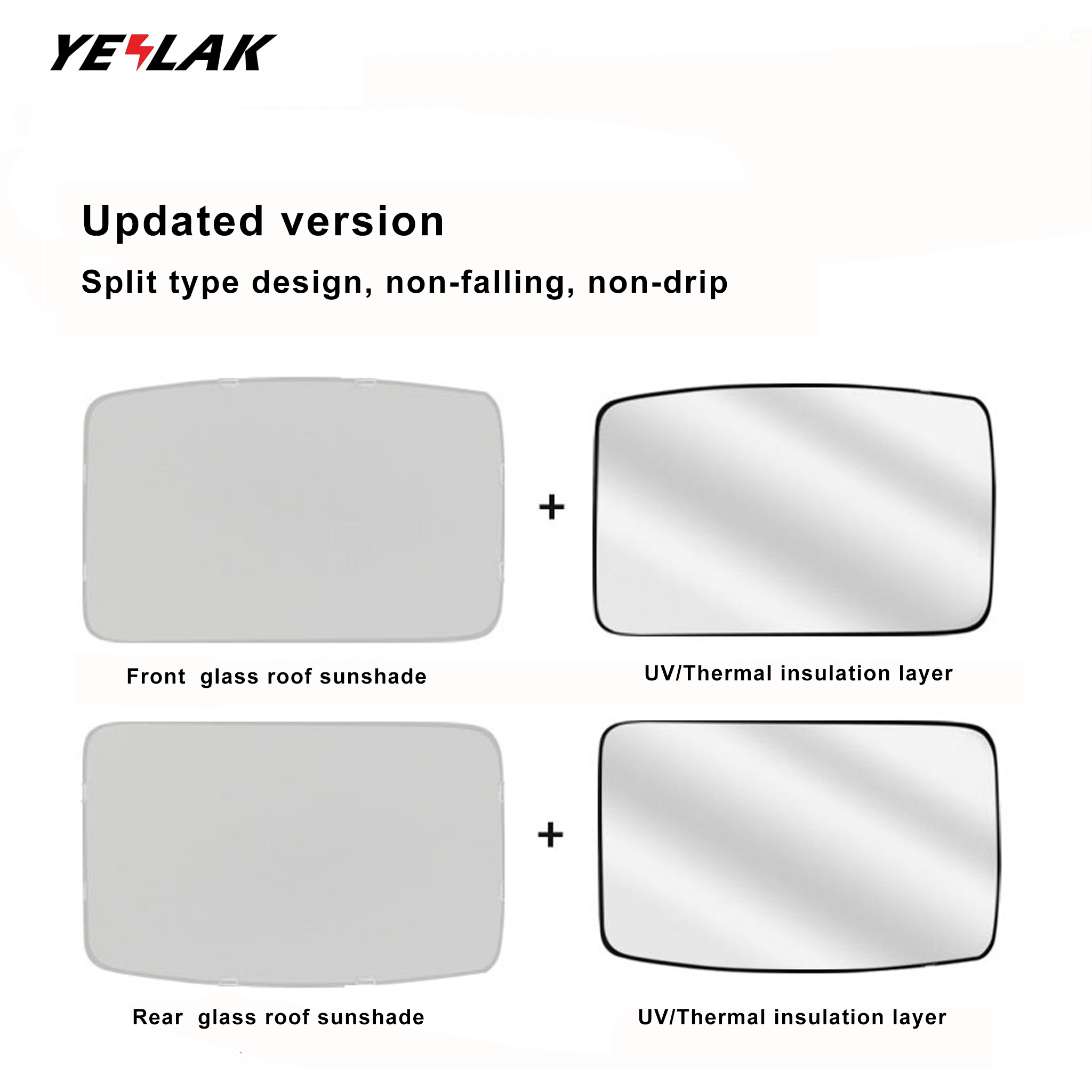 Roof Sunshades for Tesla Model Y Glass-Motor Vehicle Interior Fittings-Teego