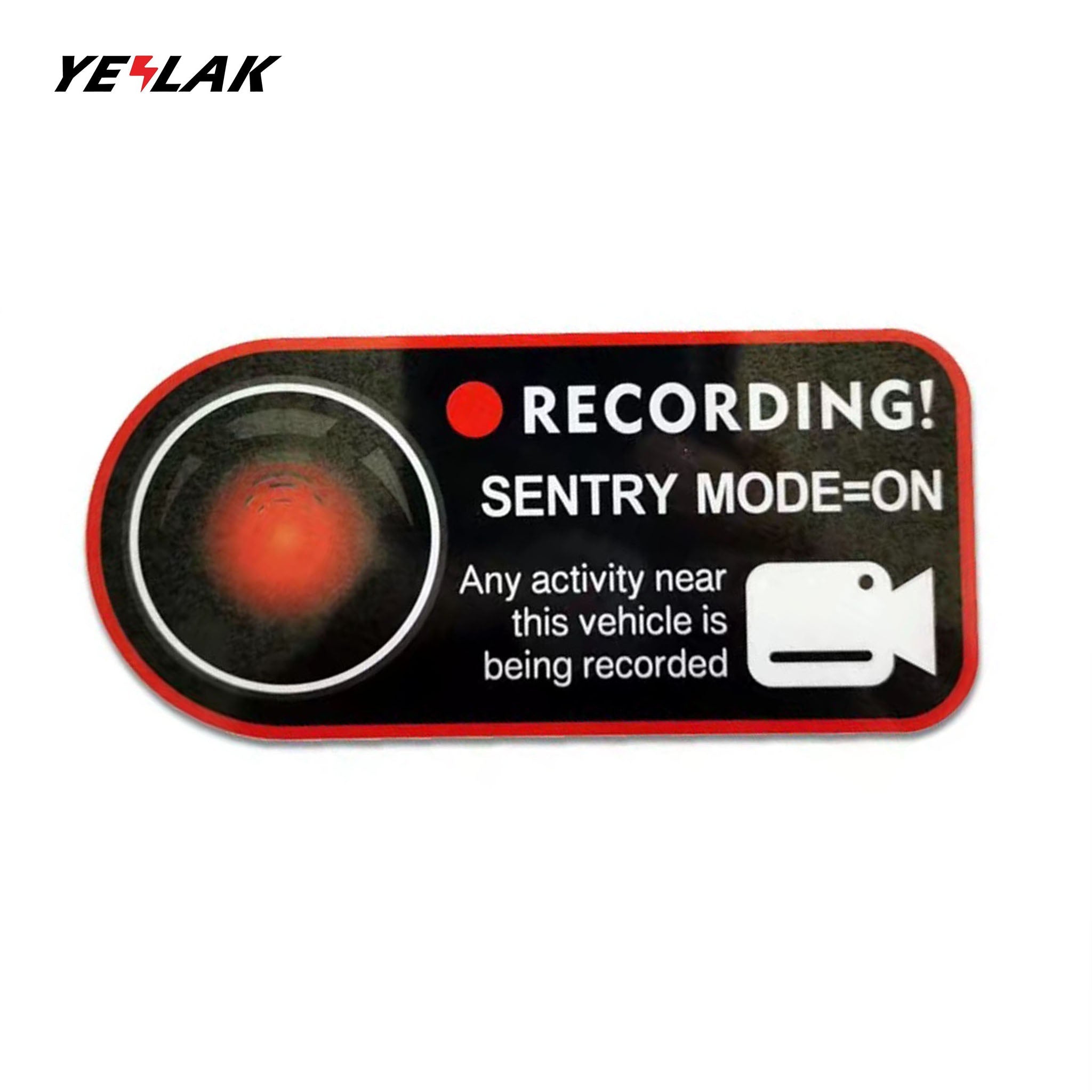 Sentry Mode Record Window Sticker For Tesla Model 3 / Y / S / X-Vehicles & Parts-Teego