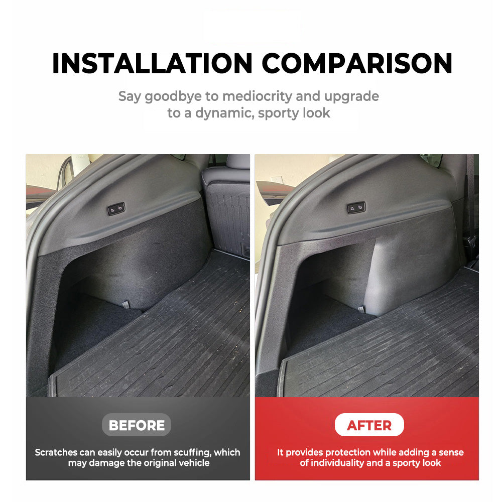 Trunk Side & C-Pillar Protectors for Tesla Model Y Juniper (2025+) – OEM-Style TPE Interior Guard Set