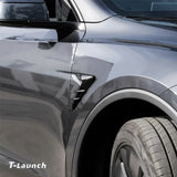 ABS Turn Signal & Side Camera Covers with Air Blades for Tesla Model Y L 6-Seater 2026+