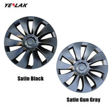 Tesla Model 3 Uberturbine Wheel Cover 19 Inch Hub Caps - Black & Gun Gray Colors