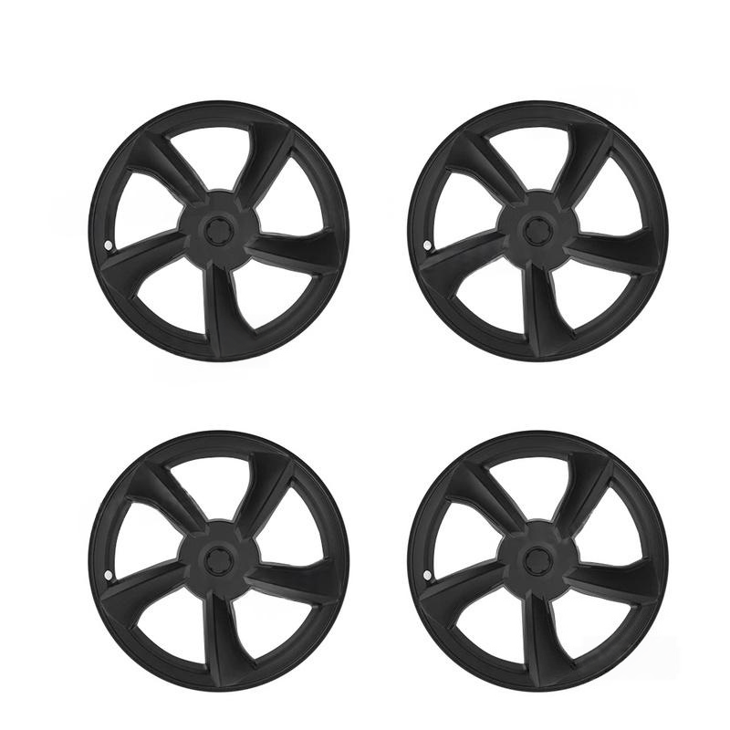 Wheel Covers for Model Y Juniper 19" Crossflow Wheels OEM-Style Black Wheel Caps 4PCS