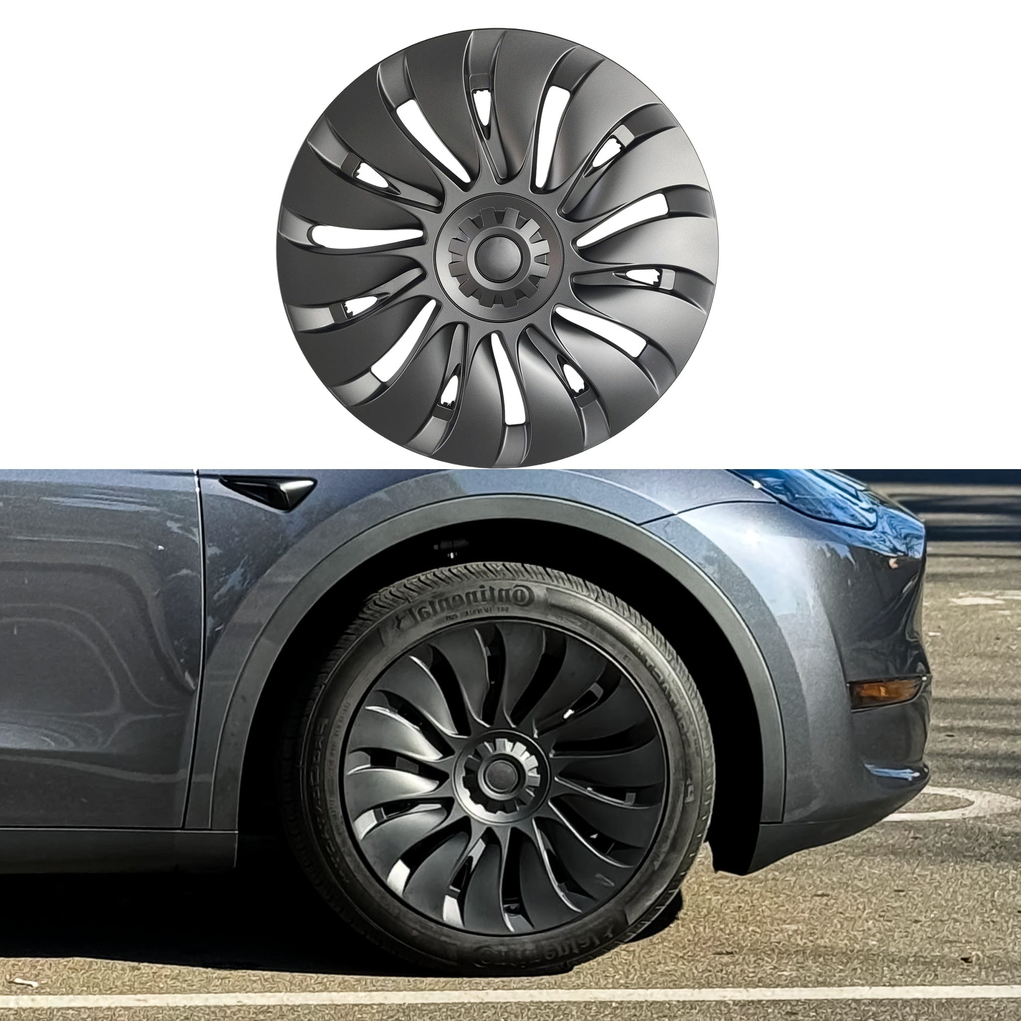 Teego Wheel Covers for Tesla Model Y 19'' Gemini Wheels