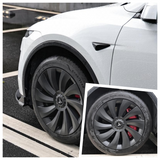 Überturbine Style Matte Black 19" Wheel Covers for Model Y Juniper 2025.03+