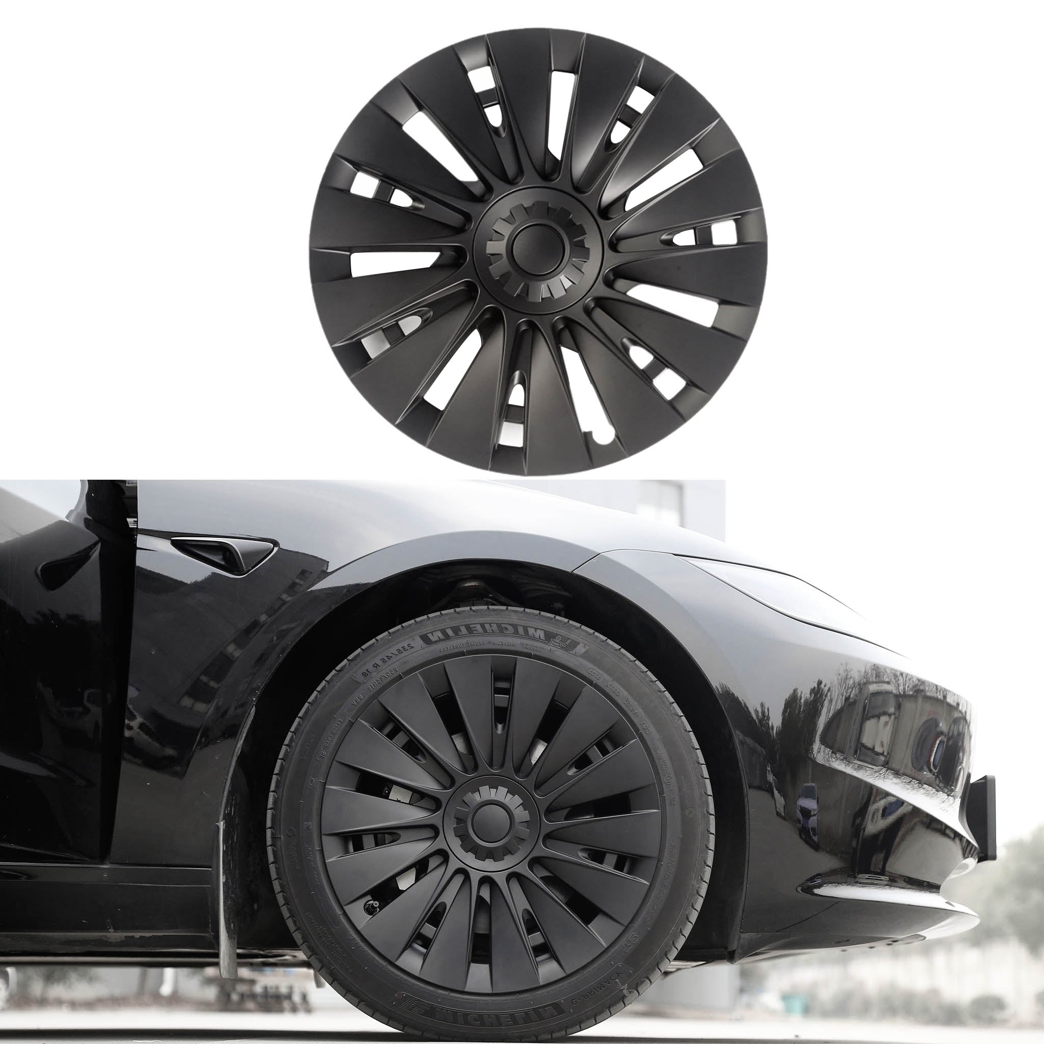 Tesla Model 3 Highland Wheel Covers 18 Inch Turbine Style Wheel Hub Caps