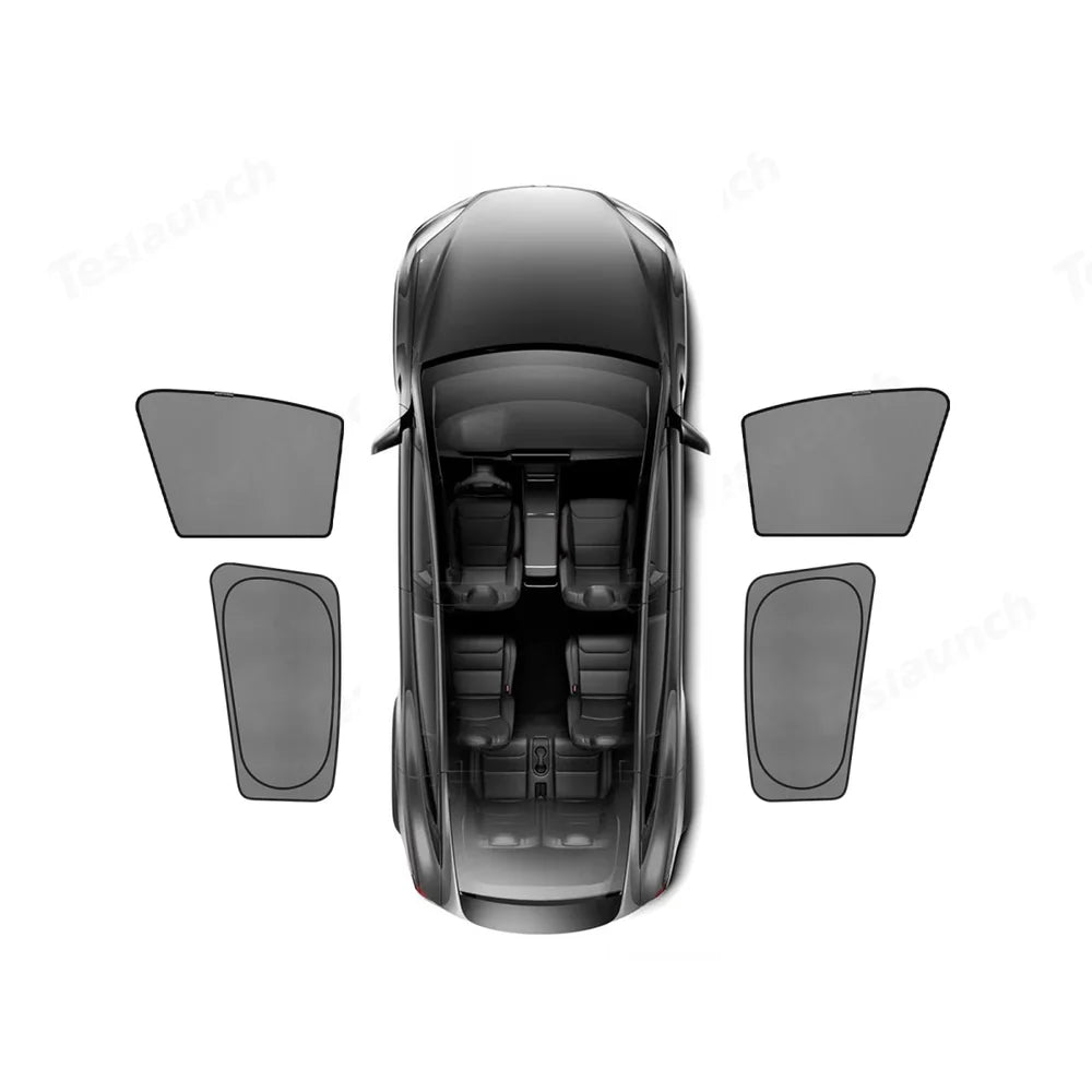 Window Sunshade Mesh Set UV Protection for Tesla Model YL 6-Seater 2026+